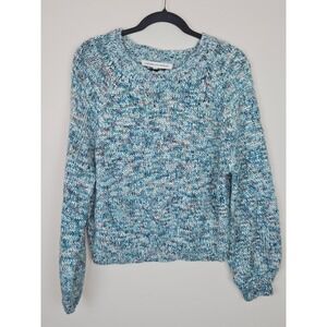 Cupcakes and Cashmere Speckled Blue Knit Sweater Size M